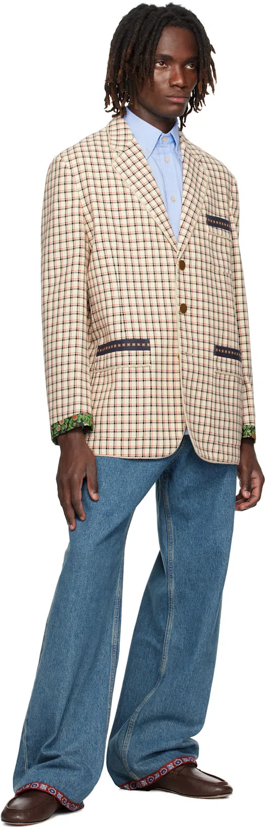VALENTINO Garavani Cotton Oxford Shirt With Vlogo Embroidery In Multi