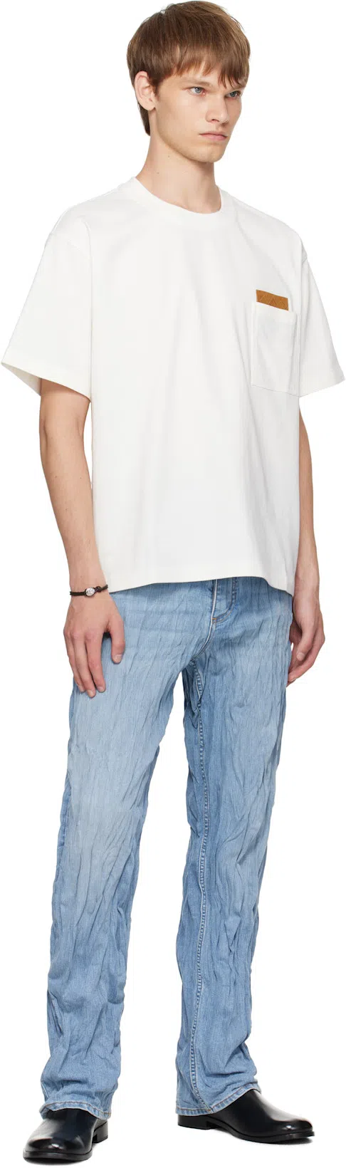 BOTTEGA VENETA Men White Crewneck Cotton T-shirt, Xl Luxury T-shirts For Men Darveys