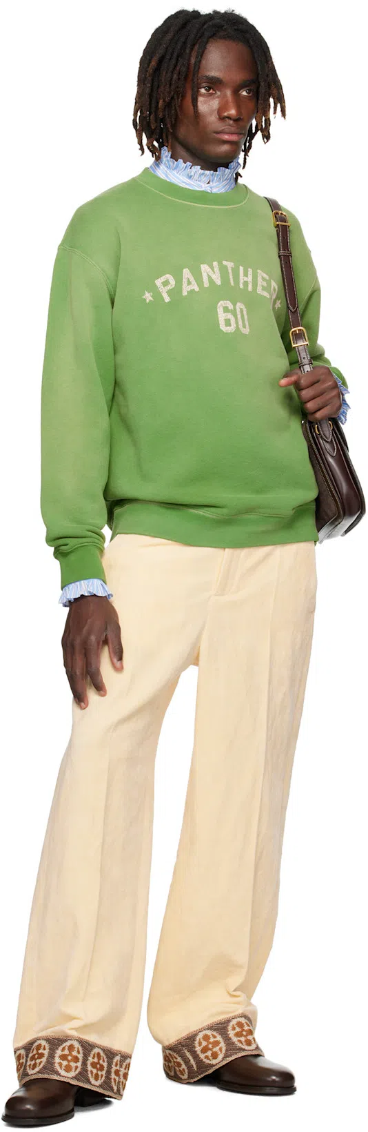 VALENTINO Cotton S Graphic Print Sweater In Green