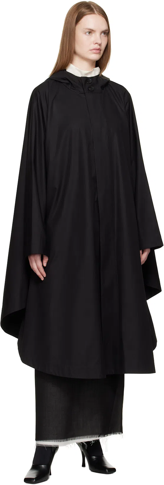 KHAITE Eva Peep-toe Leather Pumps In Black