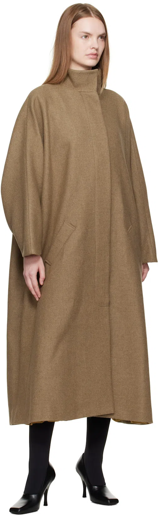 KHAITE Eva Peep-toe Leather Pumps In Black