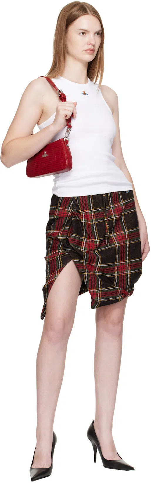 VIVIENNE WESTWOOD Ribbed Tank Top In White