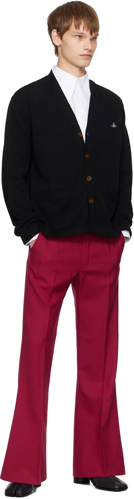 MAISON MARGIELA Vintage Leather Tabi Boots In Black