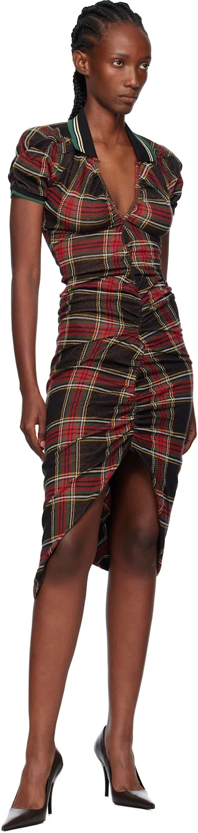 VIVIENNE WESTWOOD Pulling Dress With Tartan Pattern In Black