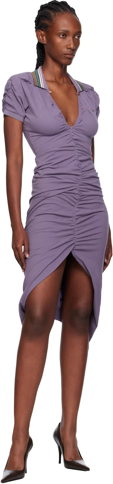 VIVIENNE WESTWOOD Knee Length Dress Asymmetrical Hem In Purple