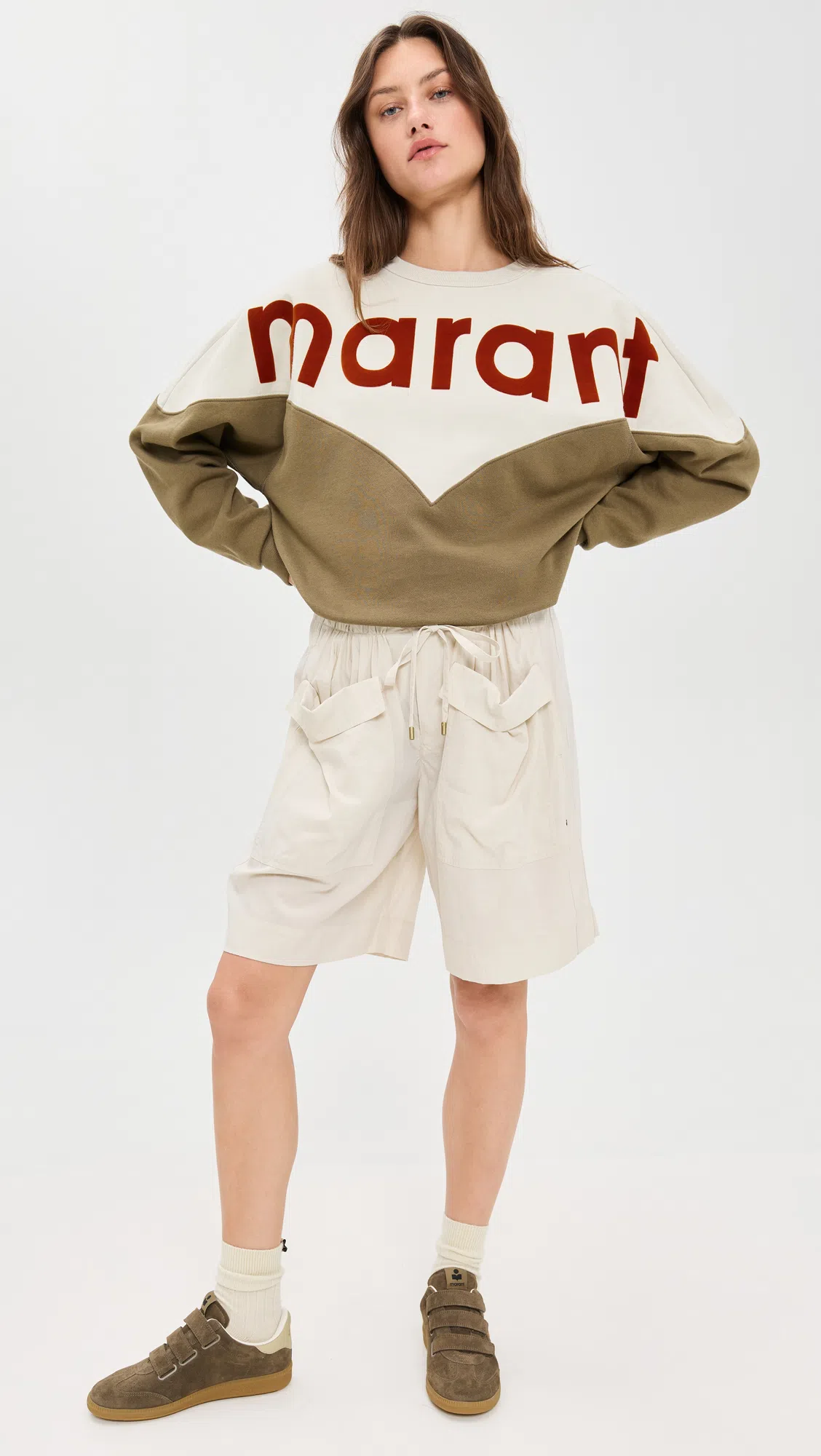 ISABEL MARANT ÉTOILE Isabel Marant Etoile Powder Cotton Blend Sweatshirts In Green