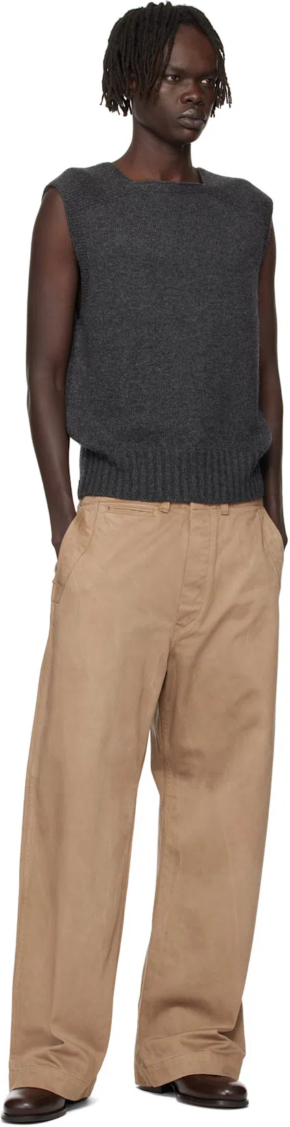 LEMAIRE Black Vegetable-tanned Chelsea Boots In Bk999 Black