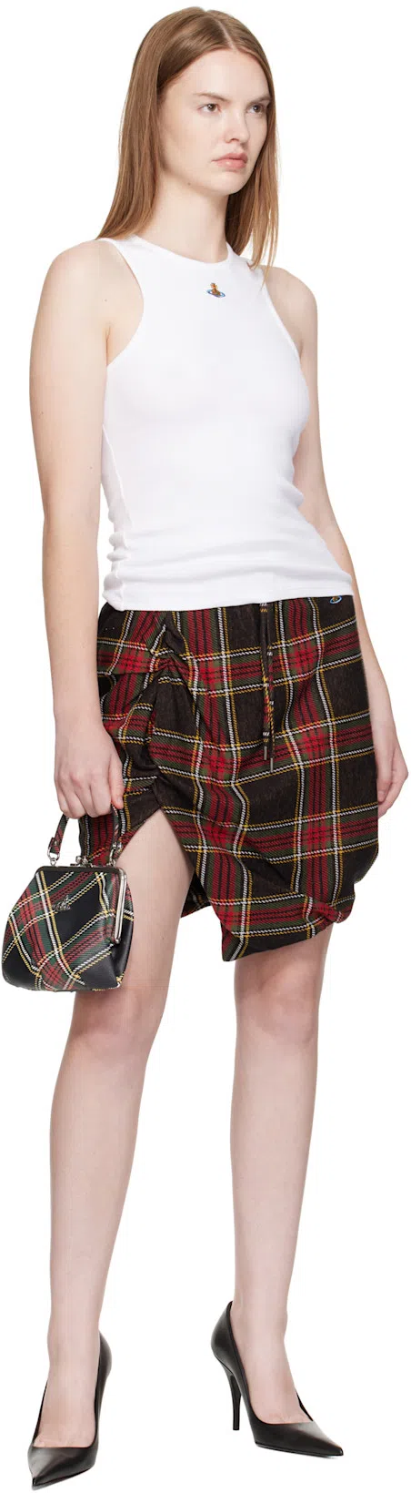 VIVIENNE WESTWOOD Ribbed Tank Top In White