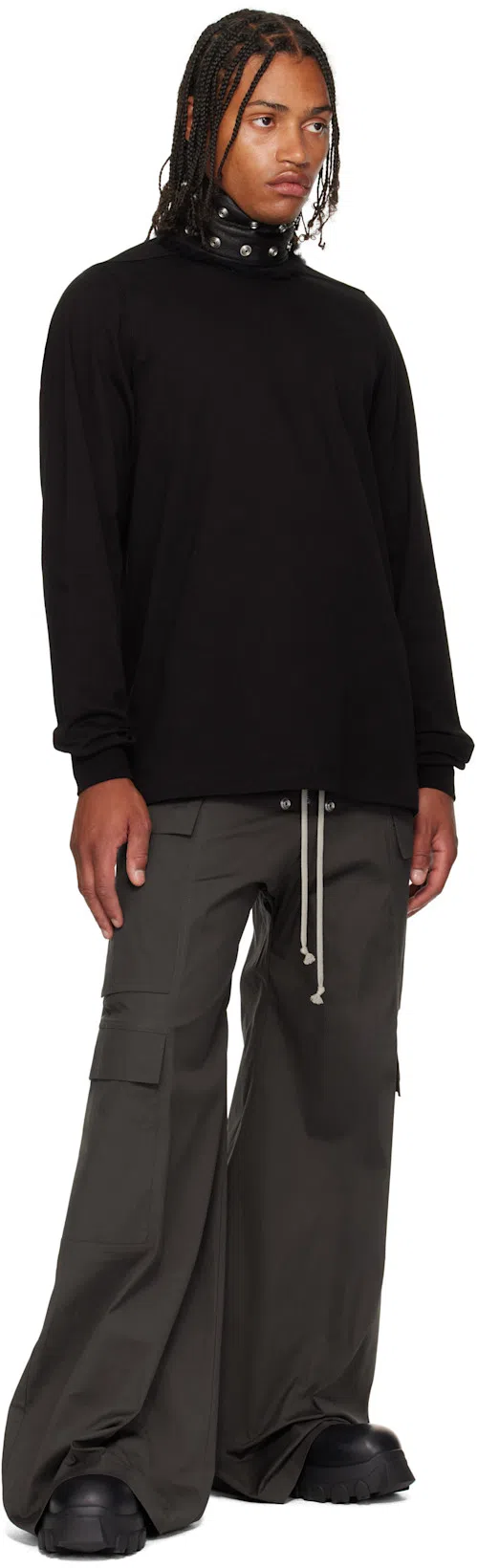 RICK OWENS Beatle Bozo Tractor Boots In Black