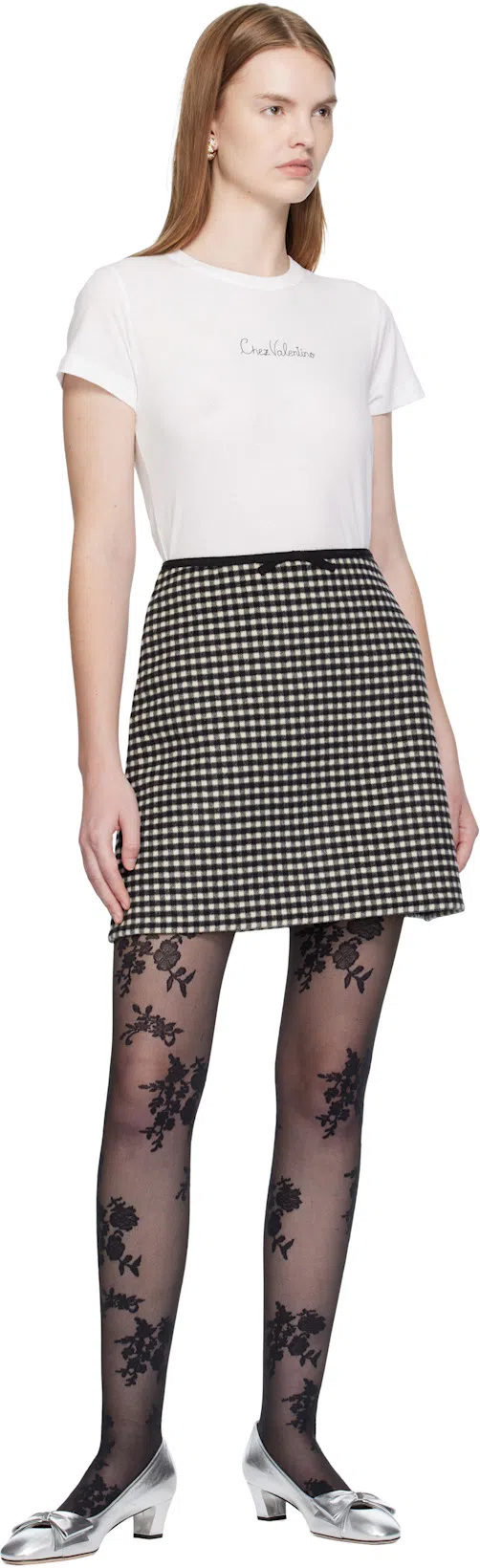 VALENTINO GARAVANI 45mm Bowow Leather Pumps In Silver