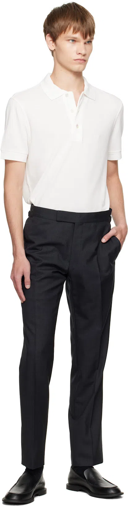 TOM FORD Towelling Polo In Neutral