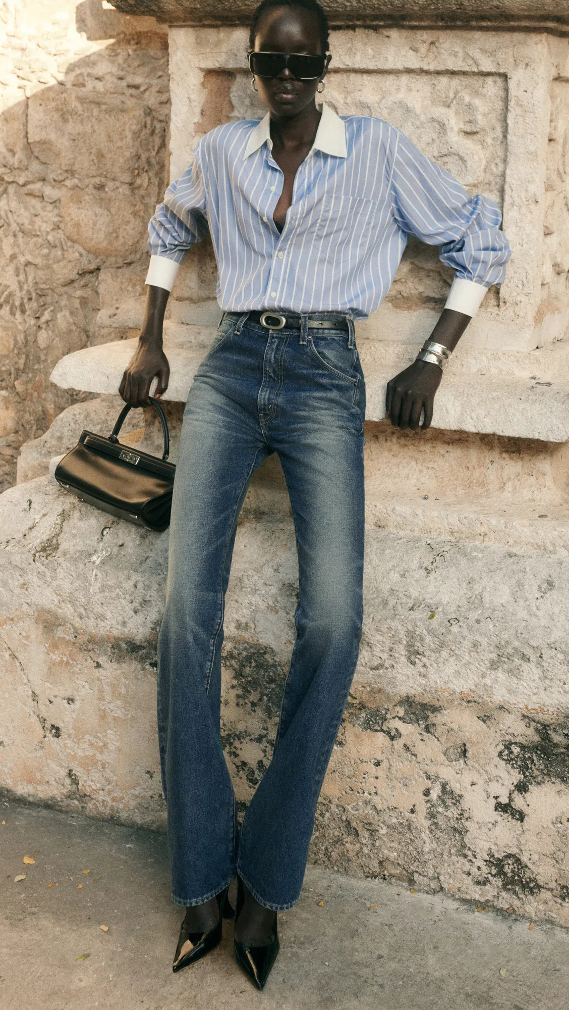 ALEX MILL Nico Chunky Cardigan Chocolate In Brown