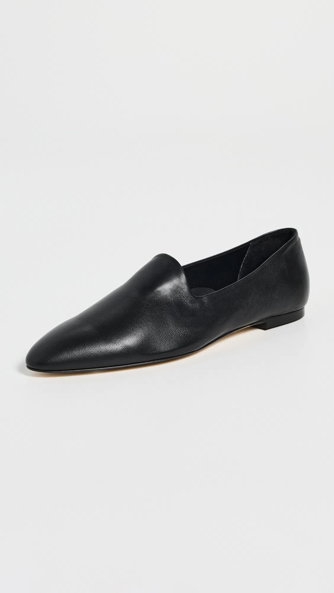 AEYDE Vanna Pointed-toe Leather Loafers In Black