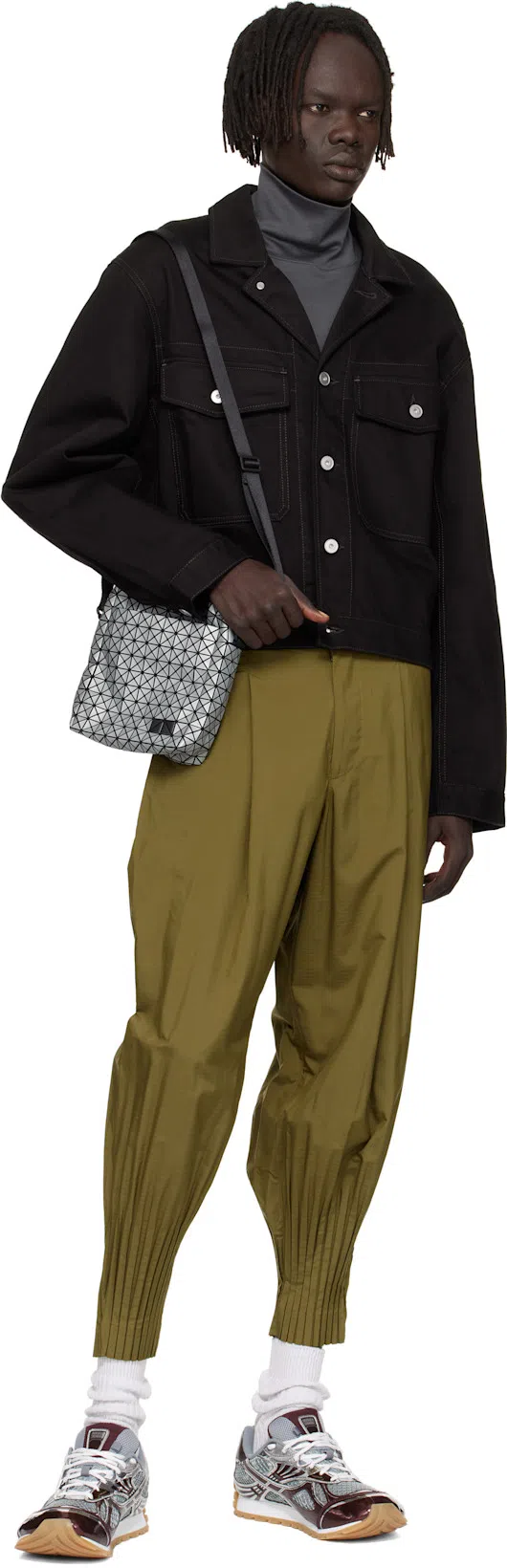 BOTTEGA VENETA Men Fondant And Silver Technical Fabric And Mesh Orbit Sneakers In Multi