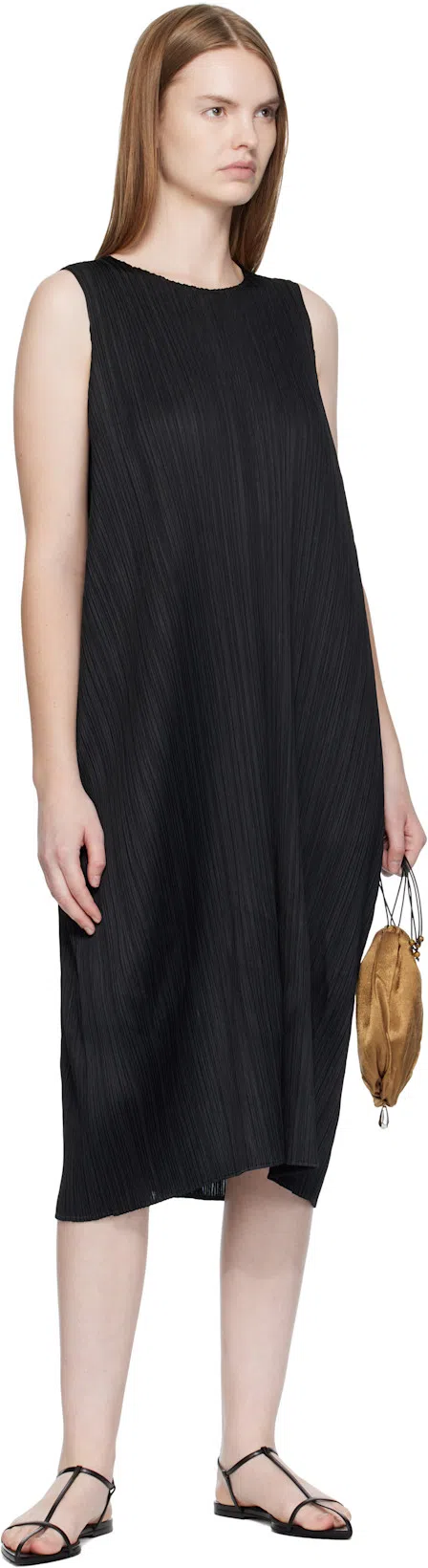 JIL SANDER Leather Sandals Flat Sole Pointed Toe In Black