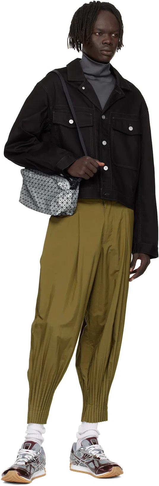 BOTTEGA VENETA Men Fondant And Silver Technical Fabric And Mesh Orbit Sneakers In Multi