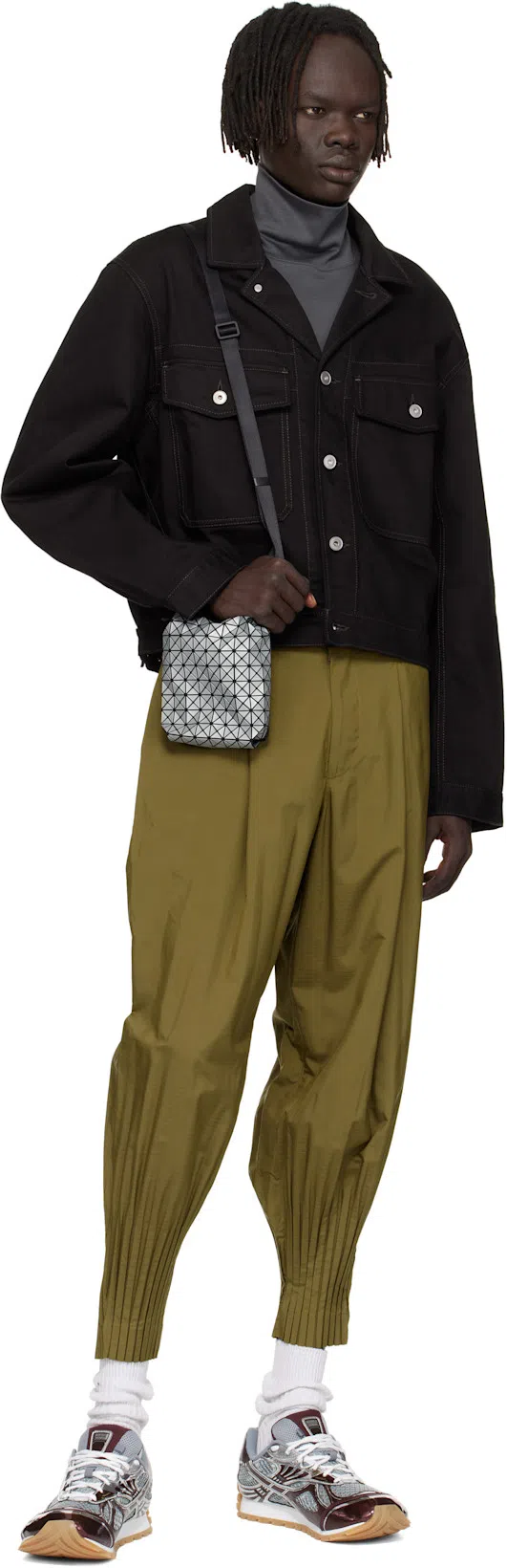 BOTTEGA VENETA Men Fondant And Silver Technical Fabric And Mesh Orbit Sneakers In Multi