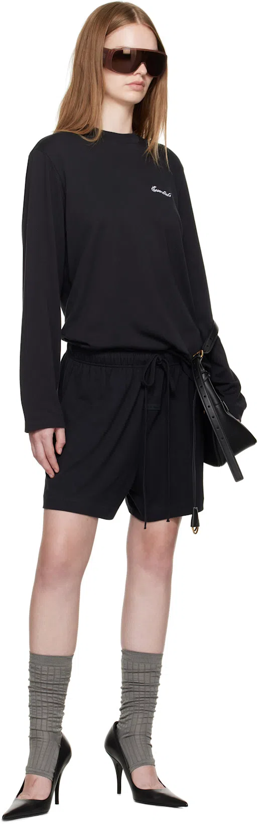 BALENCIAGA Small Bel Air Shoulder Bag In Black