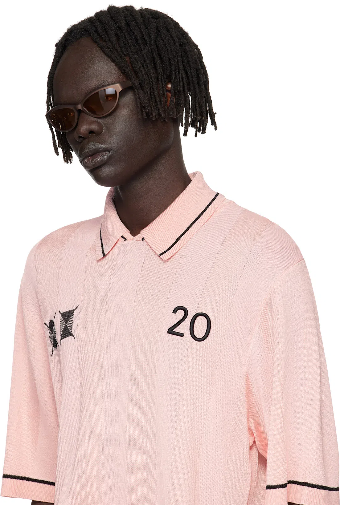 JACQUEMUS Le Polo Liga Football Polo In Light Pink