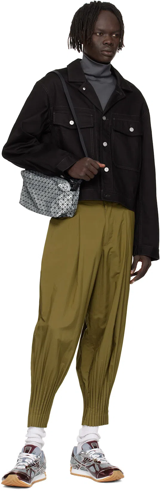 BOTTEGA VENETA Men Fondant And Silver Technical Fabric And Mesh Orbit Sneakers In Multi