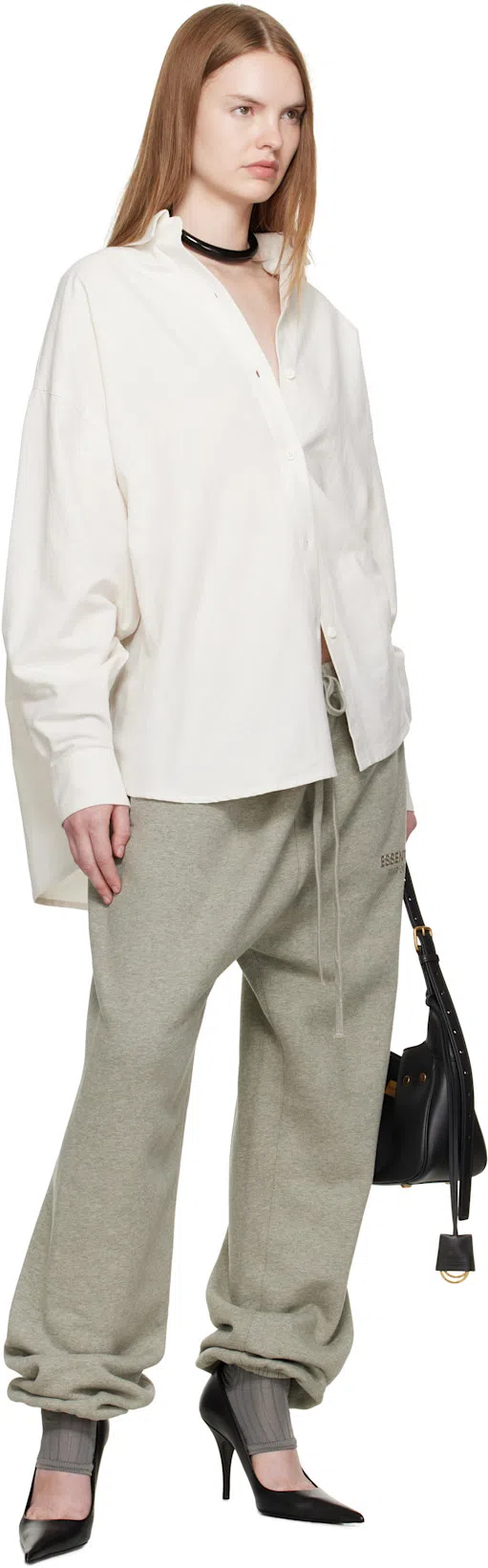 BALENCIAGA Small Bel Air Shoulder Bag In Black