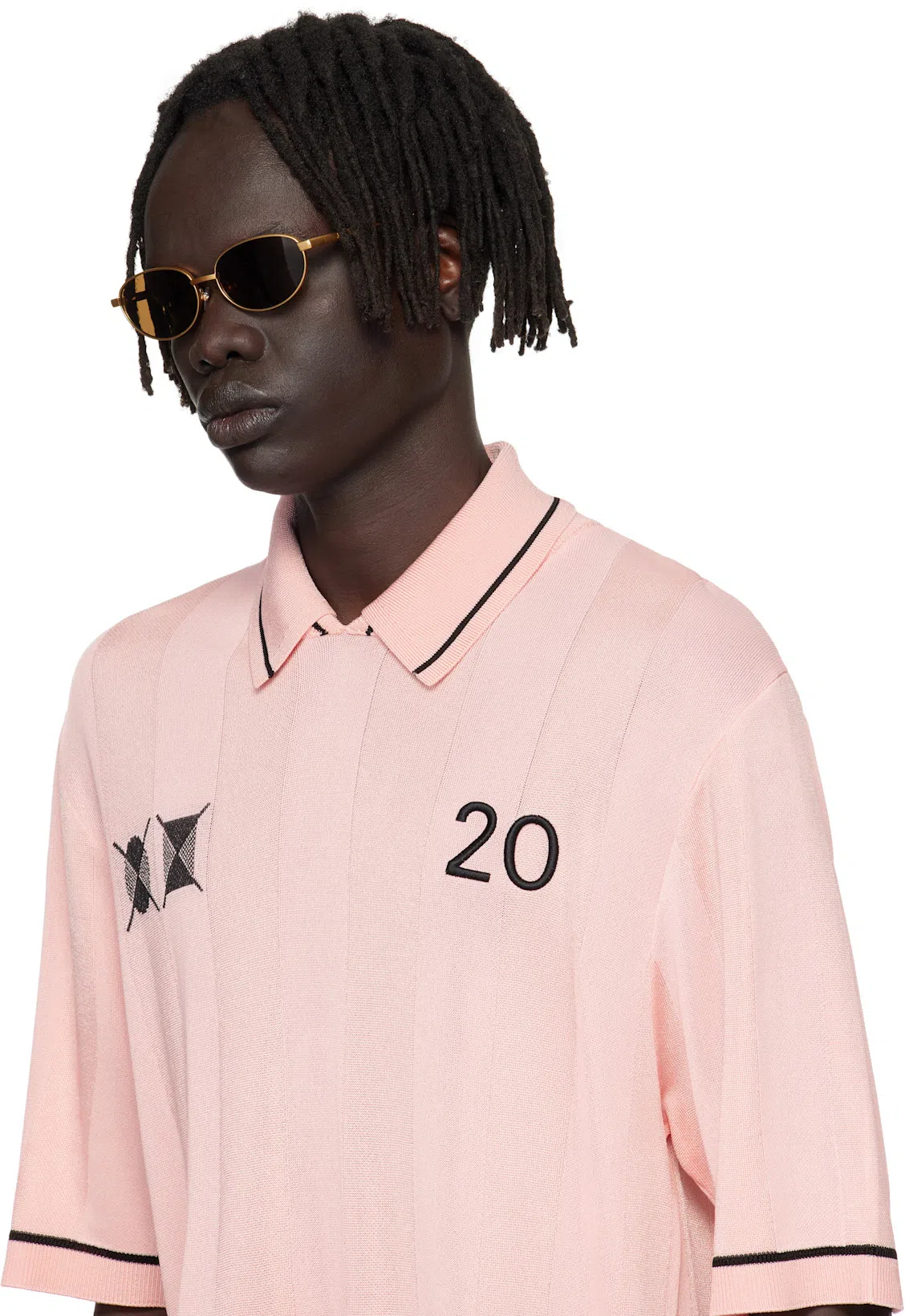 JACQUEMUS Le Polo Liga Football Polo In Light Pink