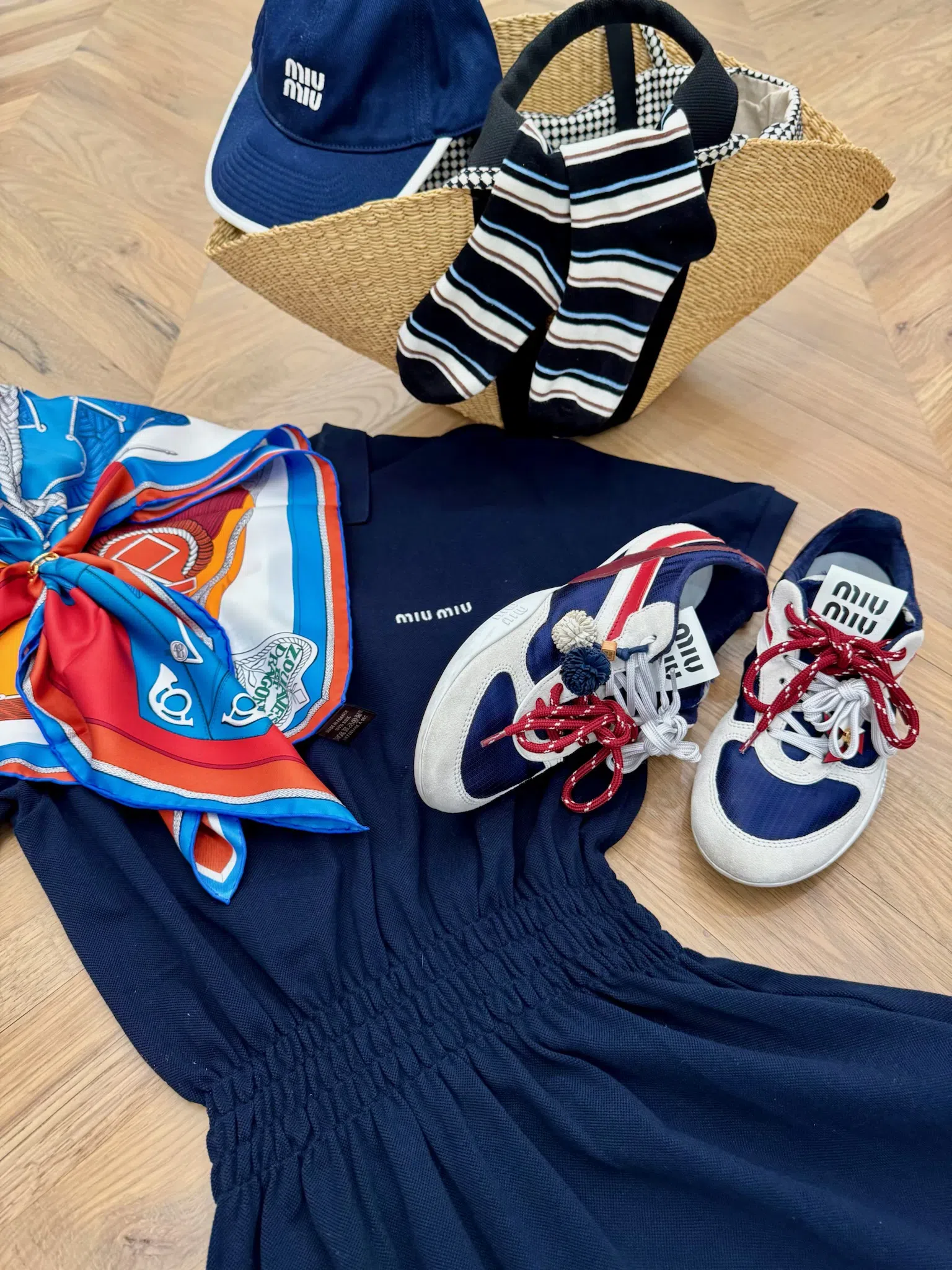 MIU MIU Multicolor Tech Fabric And Suede Gymnasium Sneakers In Animal Print