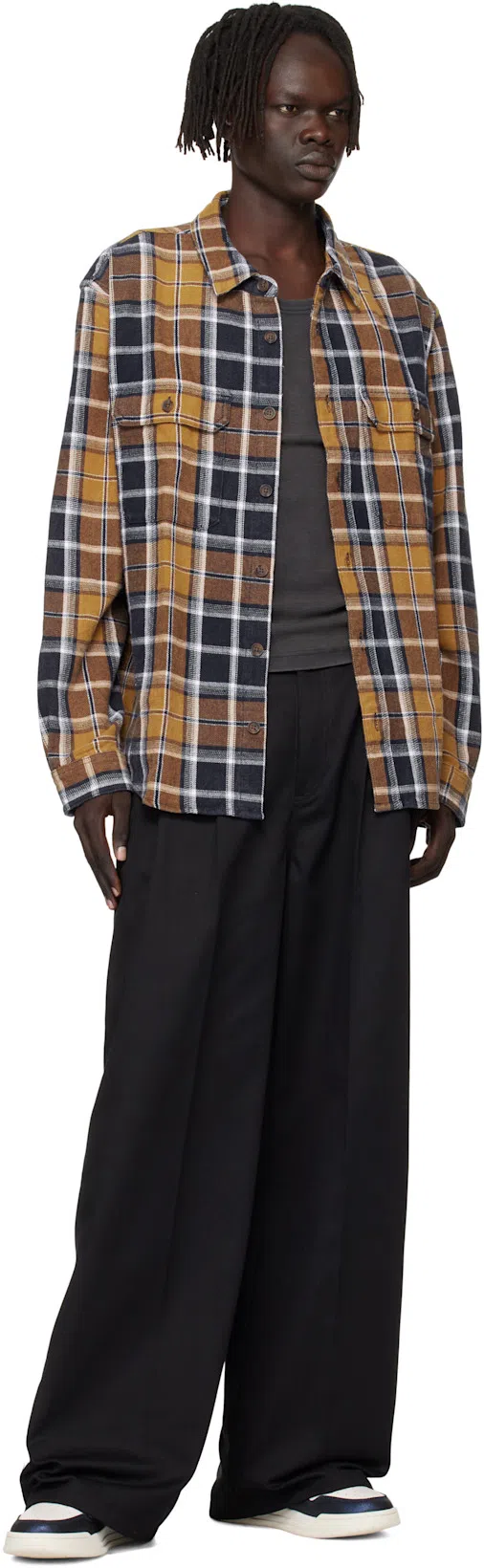 AMIRI Pacific Bones Black Sneakers With Contrasting Side Patches And Logo Patch On The Tongue In Leather M