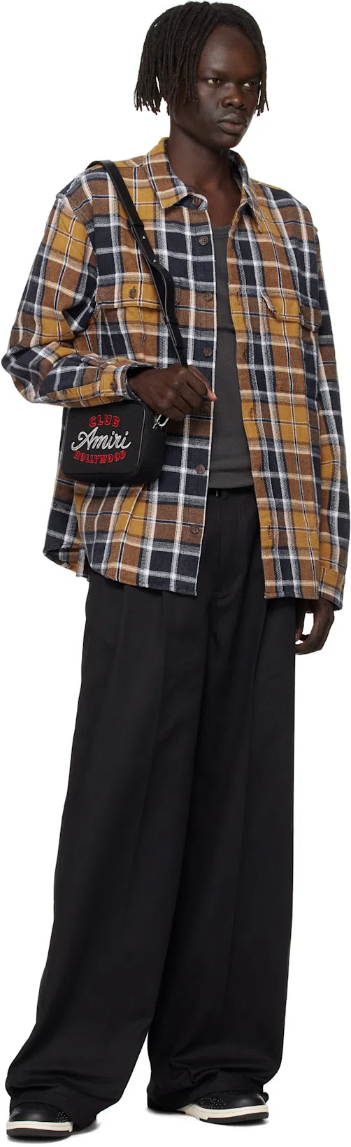 AMIRI Pacific Bones Black Sneakers With Contrasting Side Patches And Logo Patch On The Tongue In Leather M