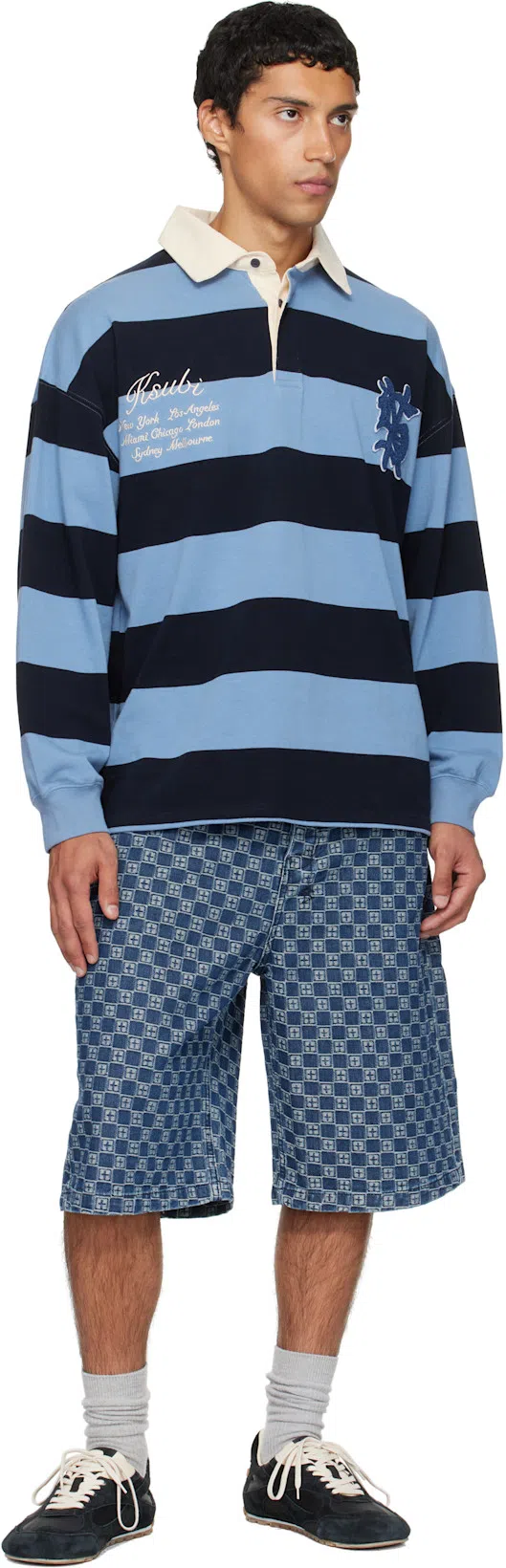 BOTTEGA VENETA Black Suede And Nylon Orbit Flash Sneakers In Blue