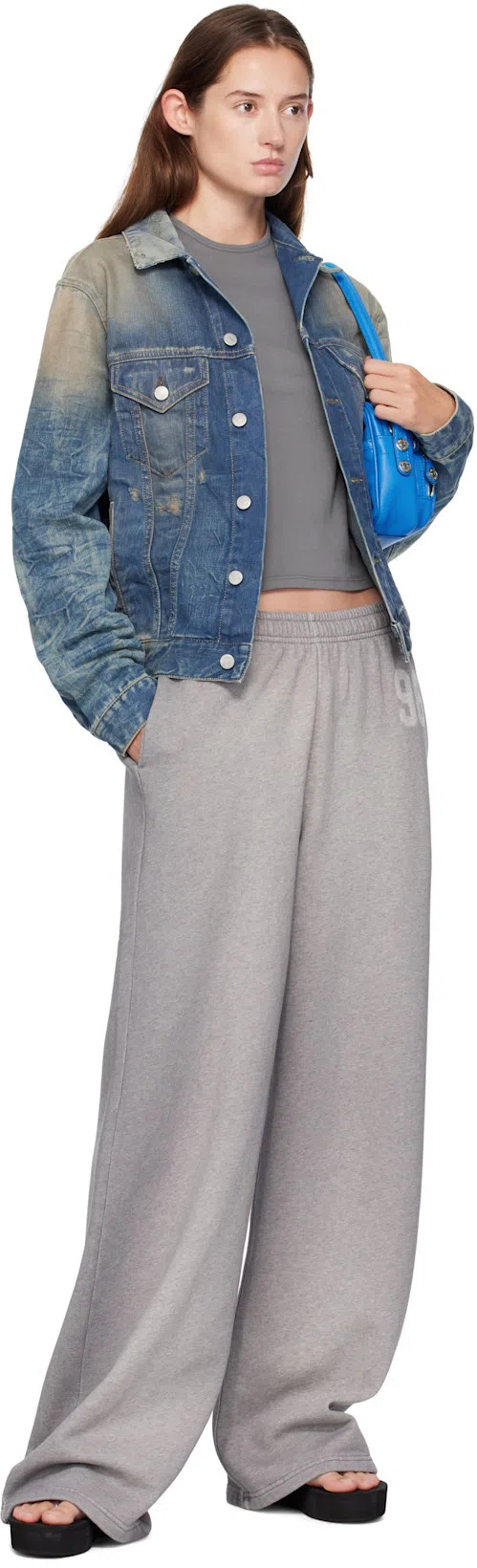 GIMAGUAS Manna Open-back Raw-edge Top In Gray