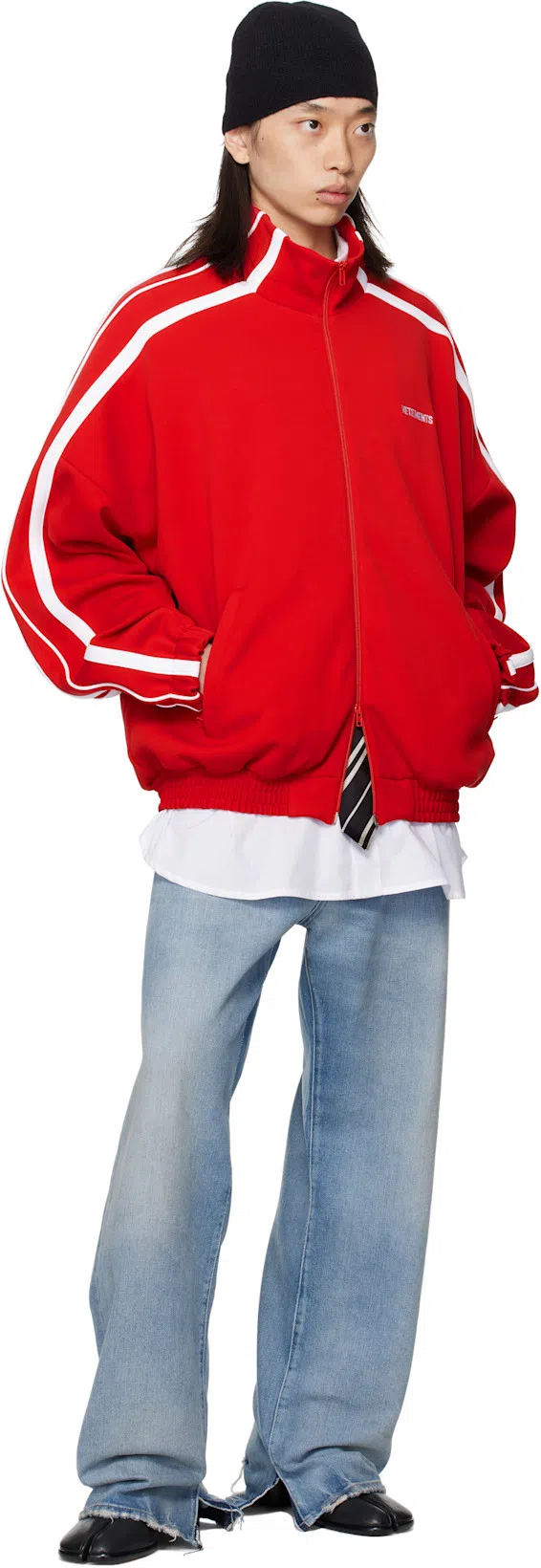 MAISON MARGIELA Vintage Leather Tabi Boots In Black