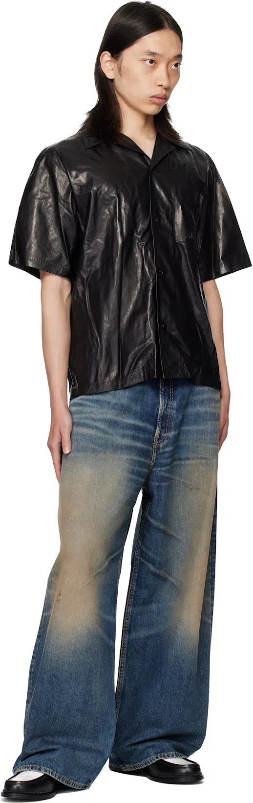 ACNE STUDIOS Mens Rocka Straight-leg Denim Jeans Dark Blue