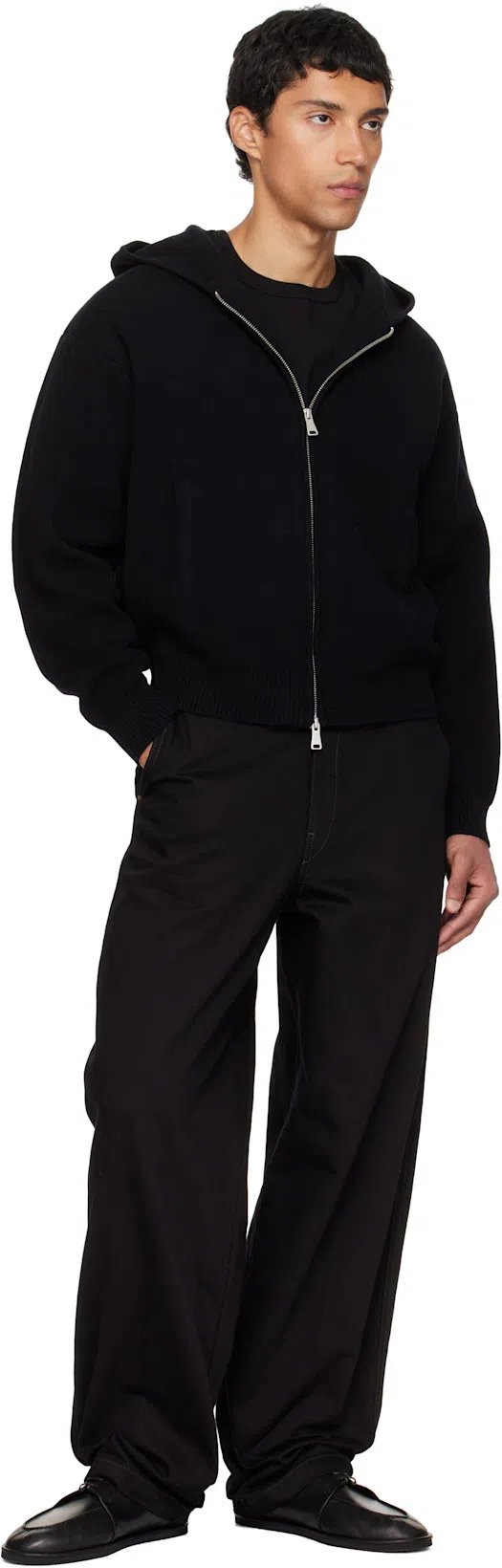 LEMAIRE Boxy Short Sleeves T-shirt Men In Black