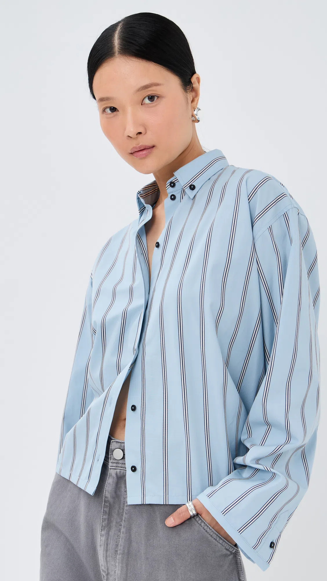 AEYDE Vanna Pointed-toe Leather Loafers In Black