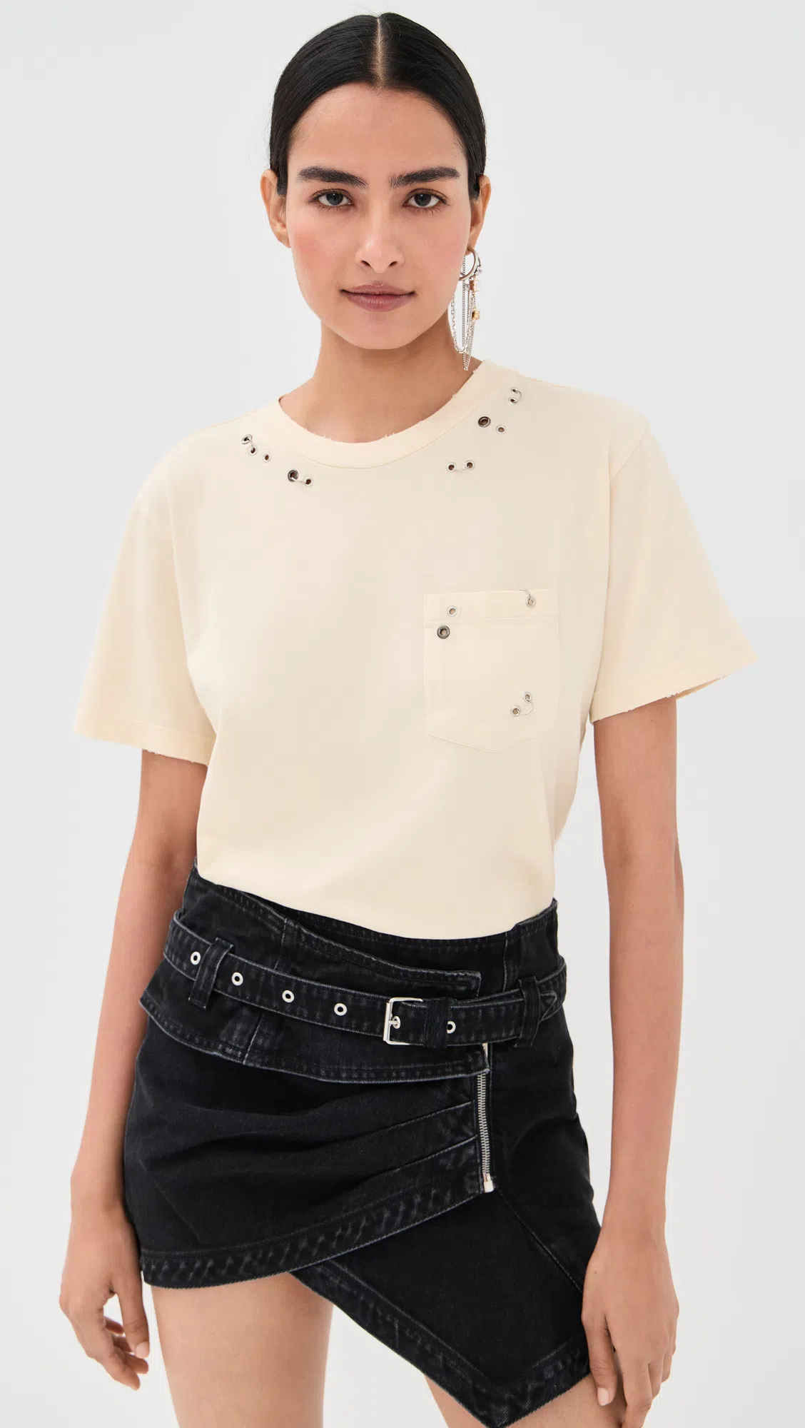 ISABEL MARANT Draped Leather Ankle Boots With Stiletto Heel In Black