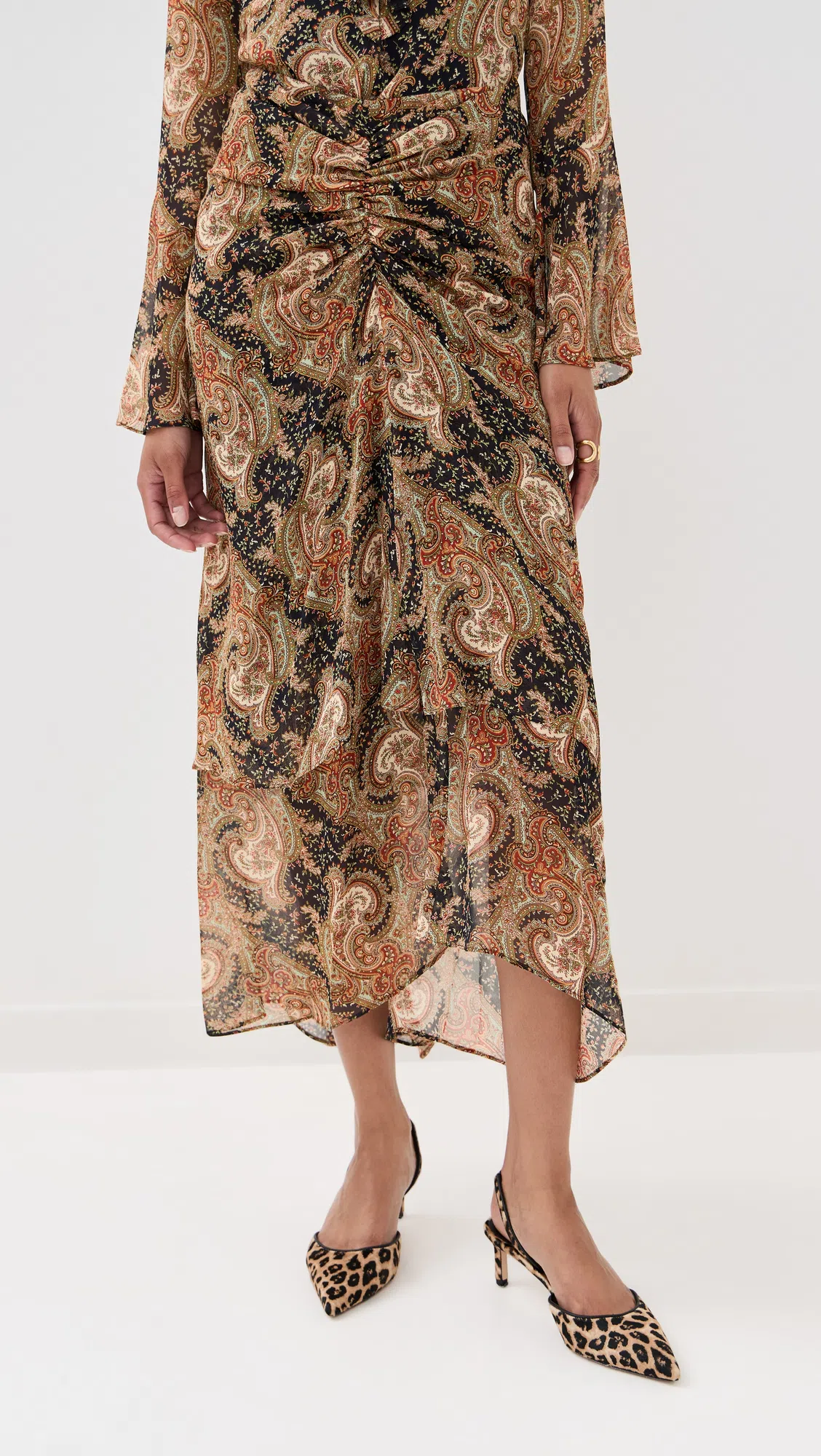 MADEWELL The Mylie Shoulder Bag In Italian Leather Russet Multi In Brown