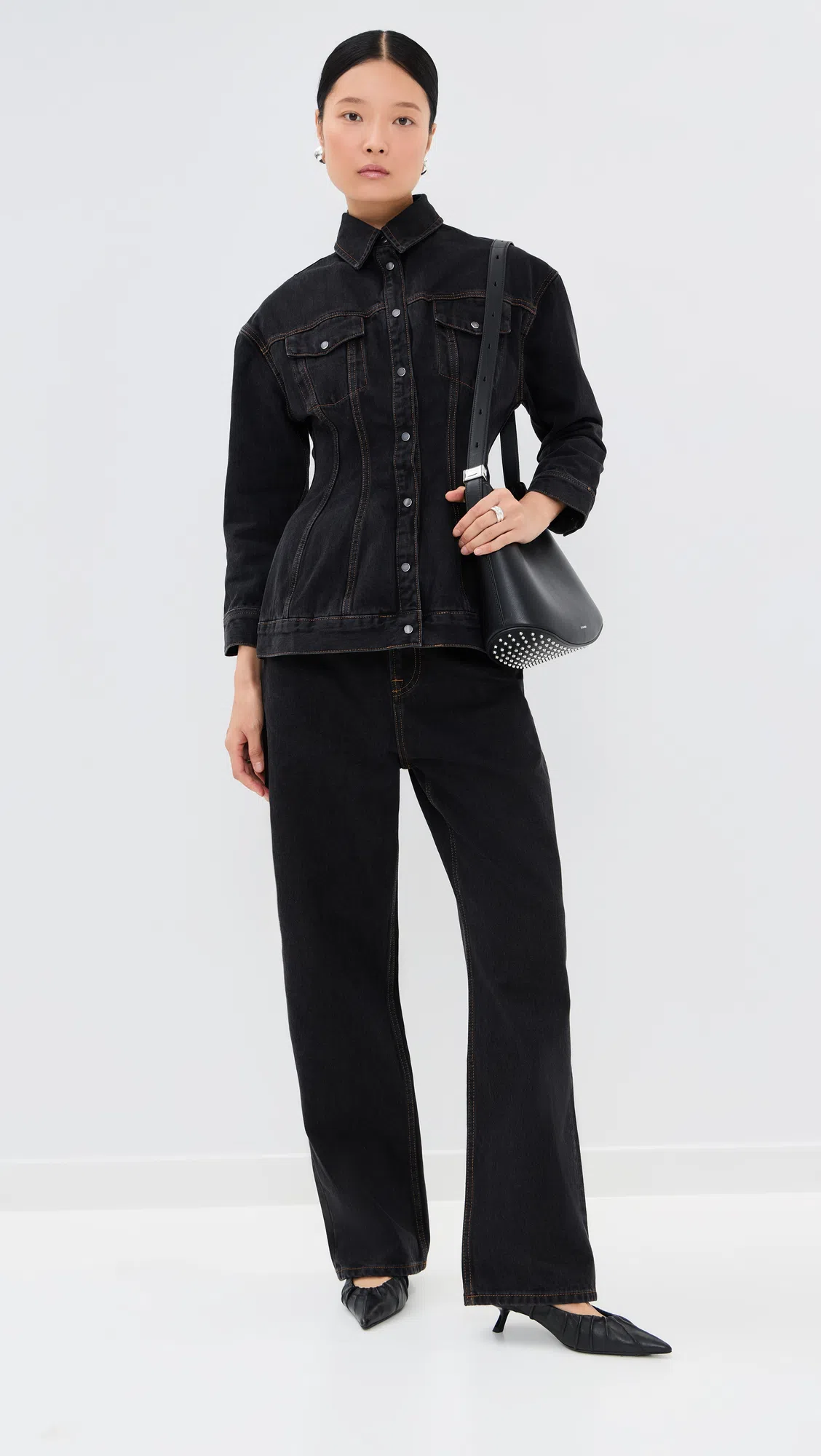 DIESEL Grab-d L-large Scrunched Hobo Bag In Shiny Pu In Black