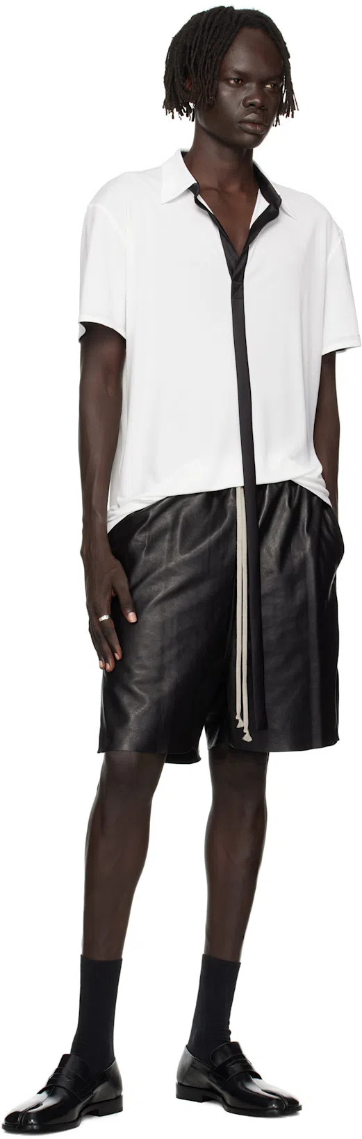 MAISON MARGIELA 30mm Tabi County Leather Loafers In Black