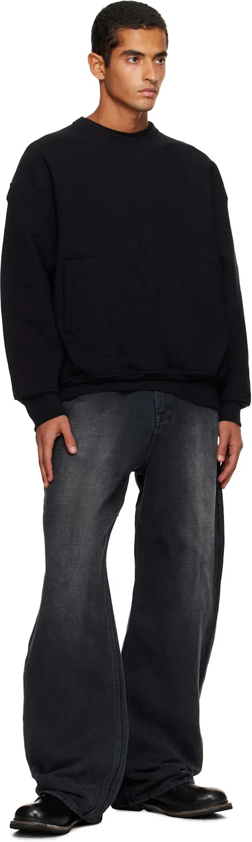 LEMAIRE Boxy Short Sleeves T-shirt Men In Black