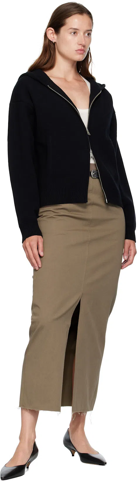 THE ROW Liisa Distressed Kitten-heel Pumps In Black