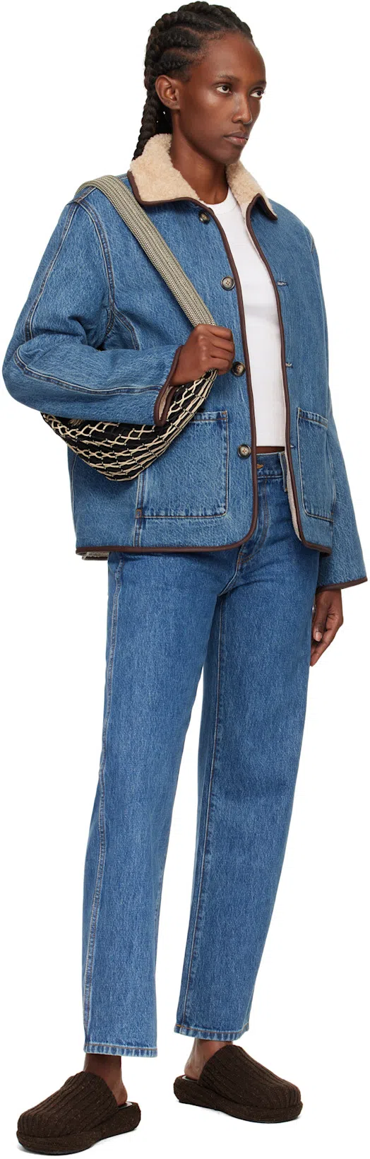 KHAITE Abigail High Rise Straight Jeans In Blue