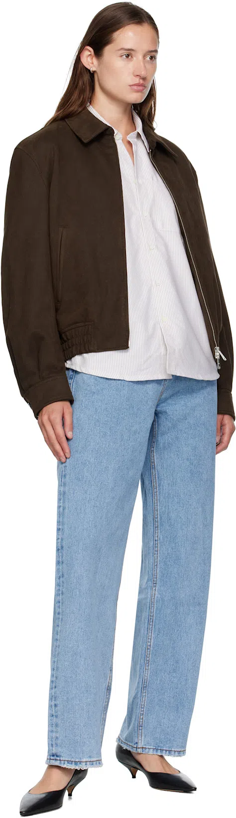 THE ROW Liisa Distressed Kitten-heel Pumps In Black