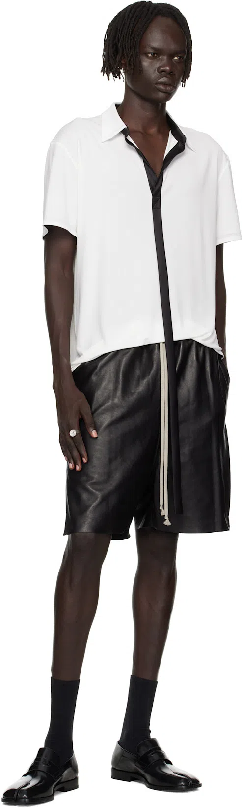 MAISON MARGIELA 30mm Tabi County Leather Loafers In Black