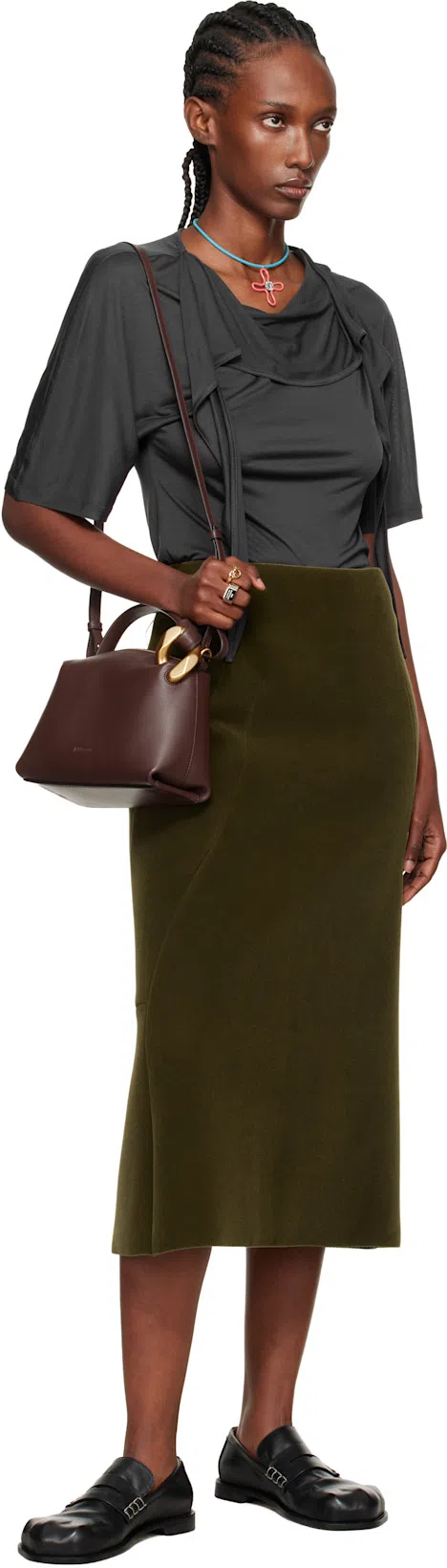 JW ANDERSON J. W. Anderson "corner" Small Shoulder Bag – Brown