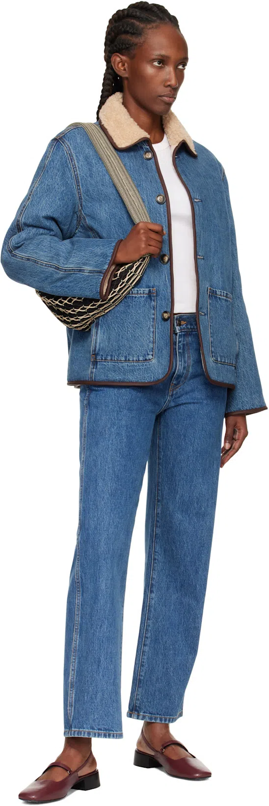 KHAITE Abigail High Rise Straight Jeans In Blue