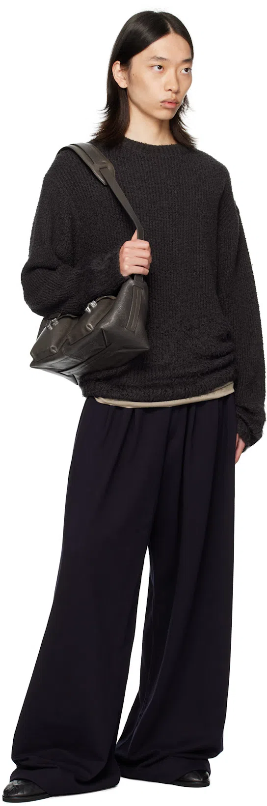 DRIES VAN NOTEN Wide-leg Trousers Back Pocket In Neutral