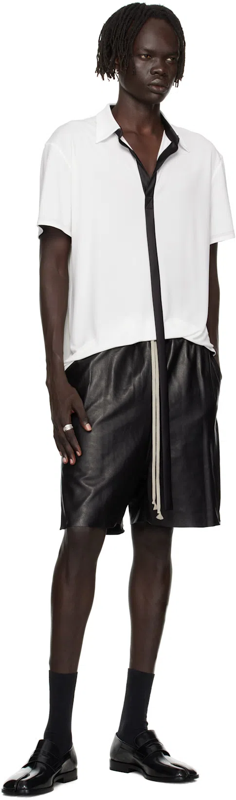 MAISON MARGIELA 30mm Tabi County Leather Loafers In Black