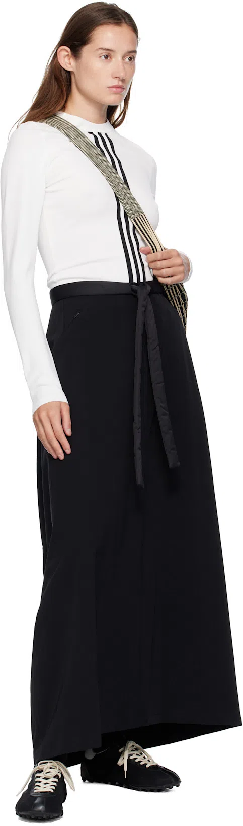 MAISON MARGIELA Sprinter Leather And Suede-trimmed Twill Sneakers In Black