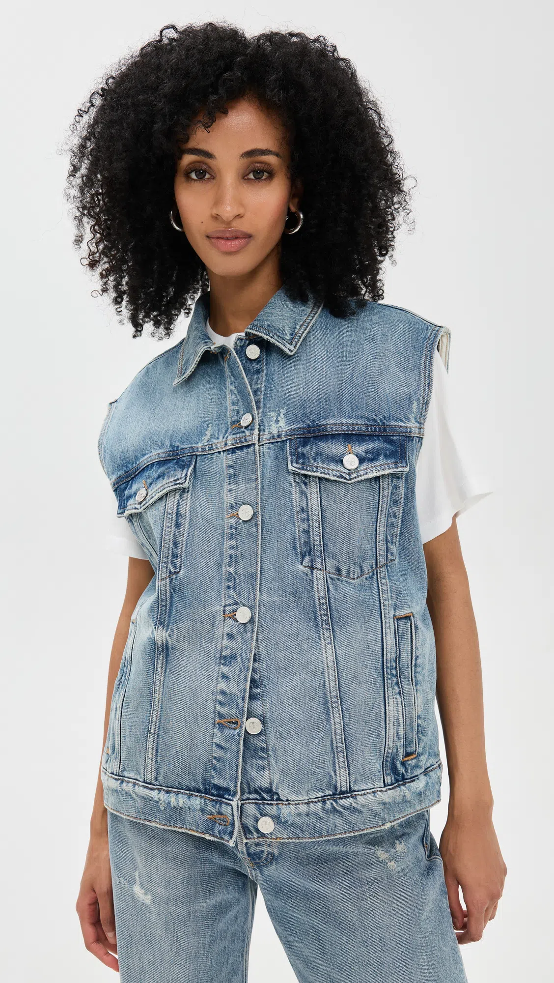 ANINE BING Rory Vest Summer Indigo In Blue